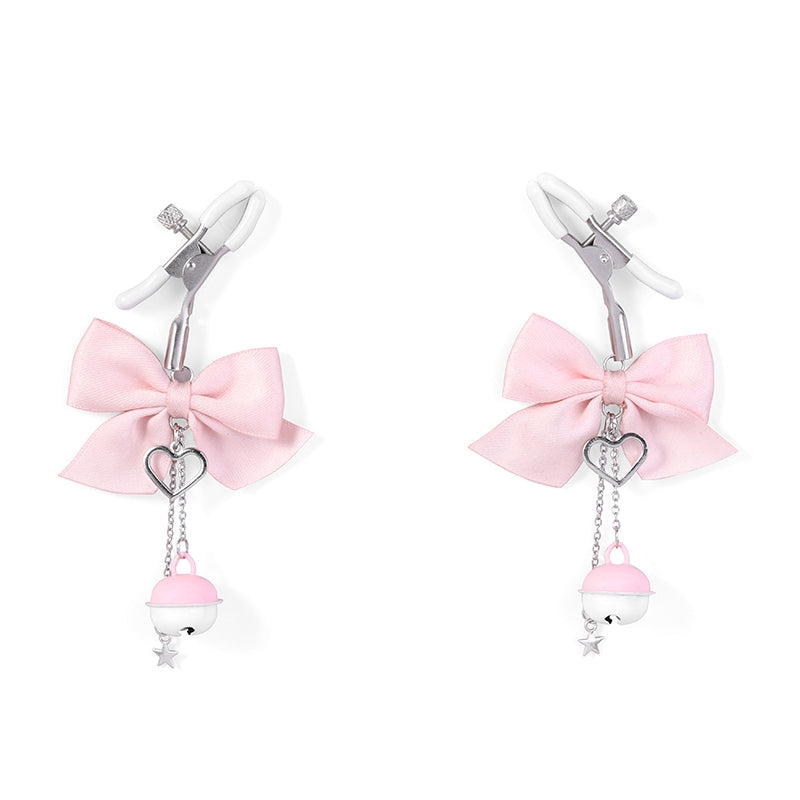 Bow love bell breast clip NC005