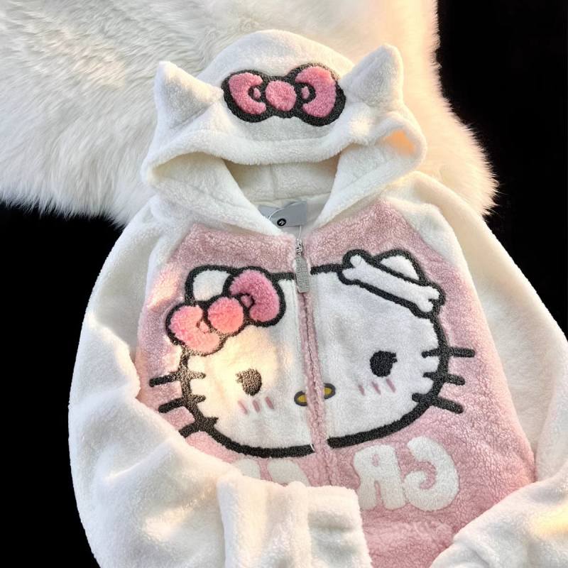 Plush Cartoon Cat Coat S216