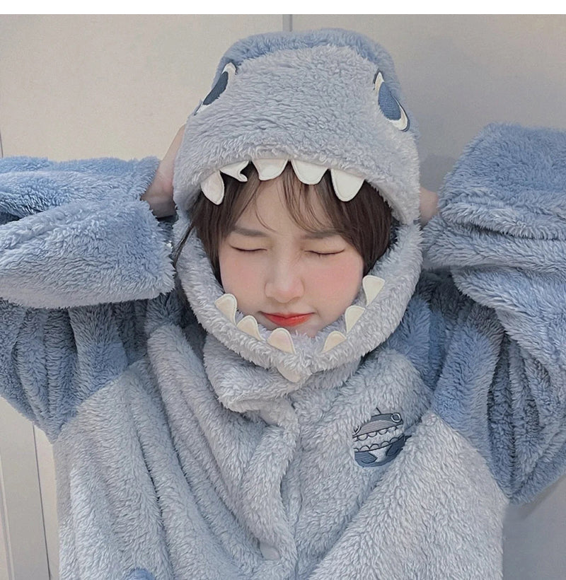 Cute shark plush pajams S194