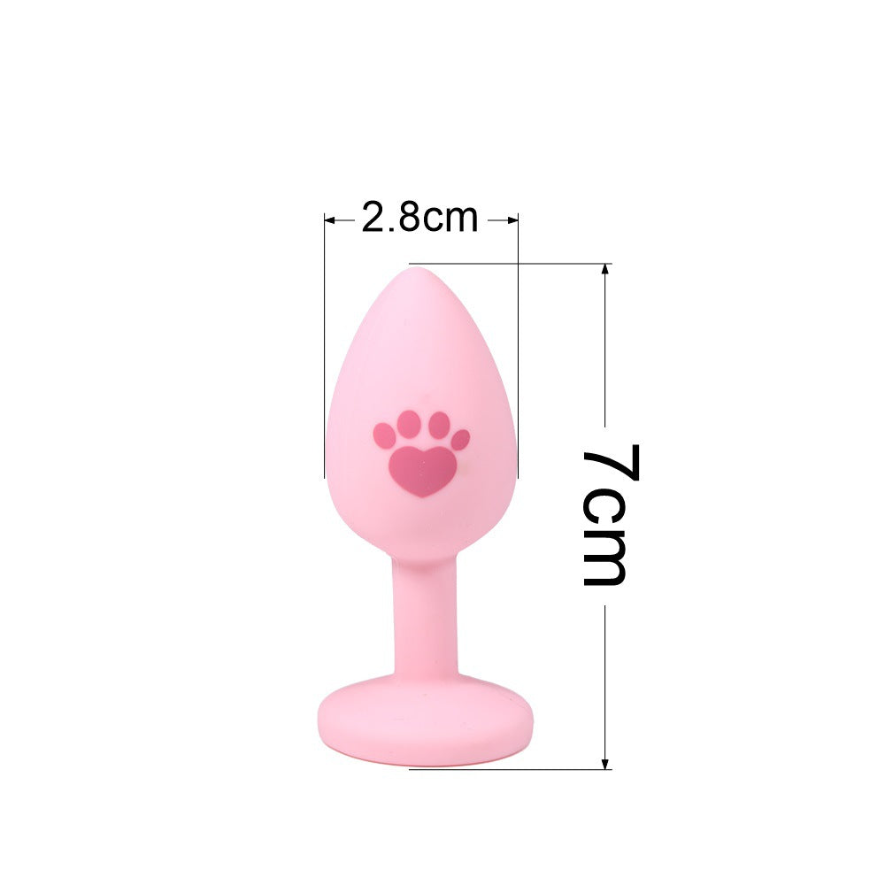 CAT CLAW PATTERN ANAL PLUG DOG TAG BELL AD006