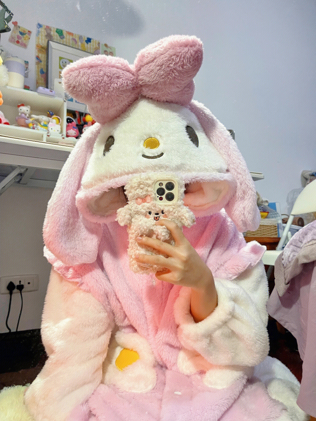 Cute bunny plush pajams S196