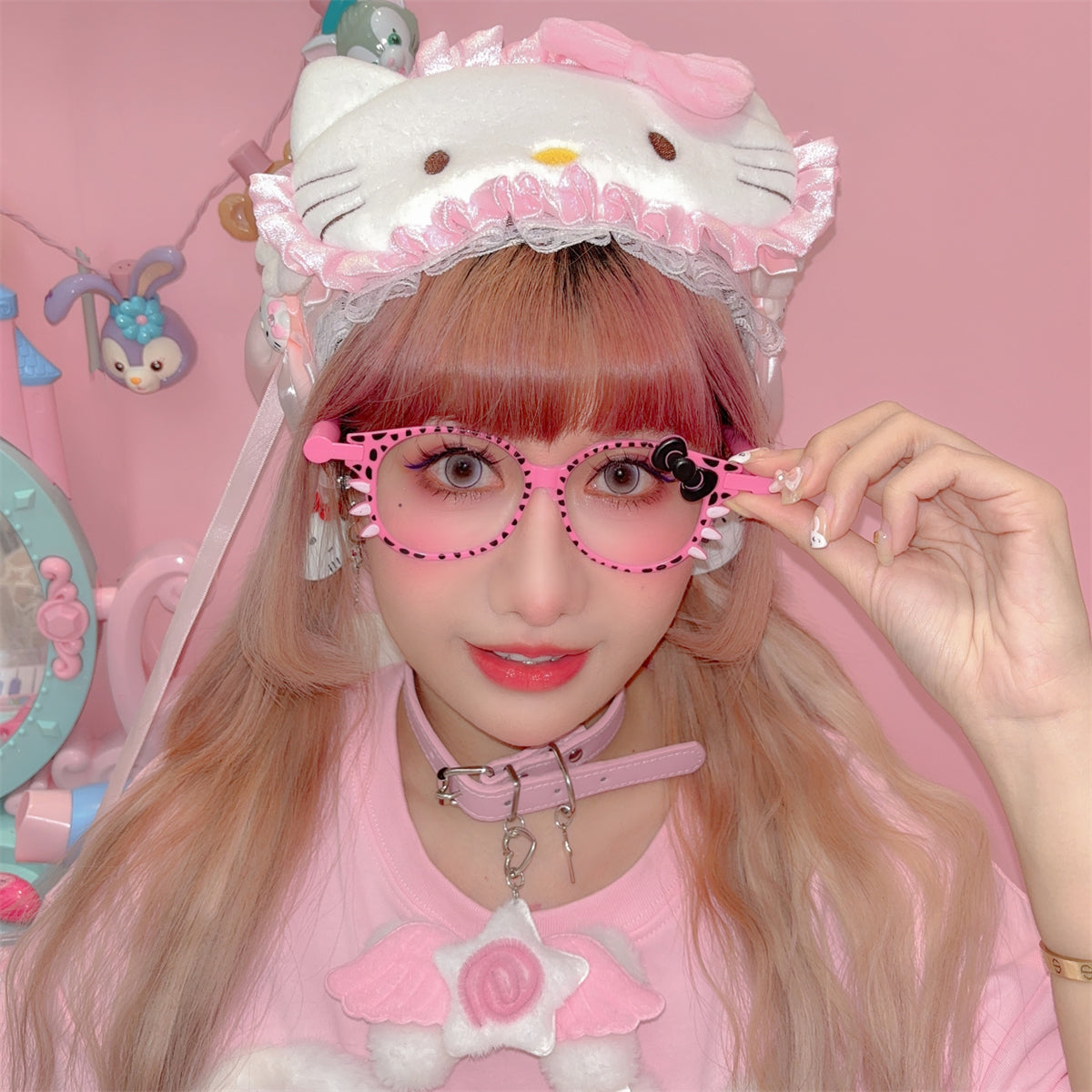 Cartoon cat lace headband MO011