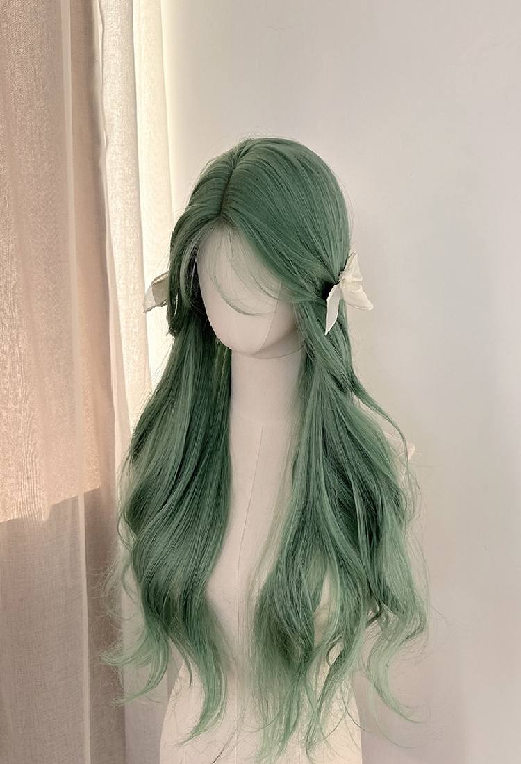 Green Curly Wig W010