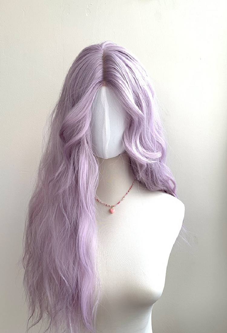 Purple Curly Wig W008