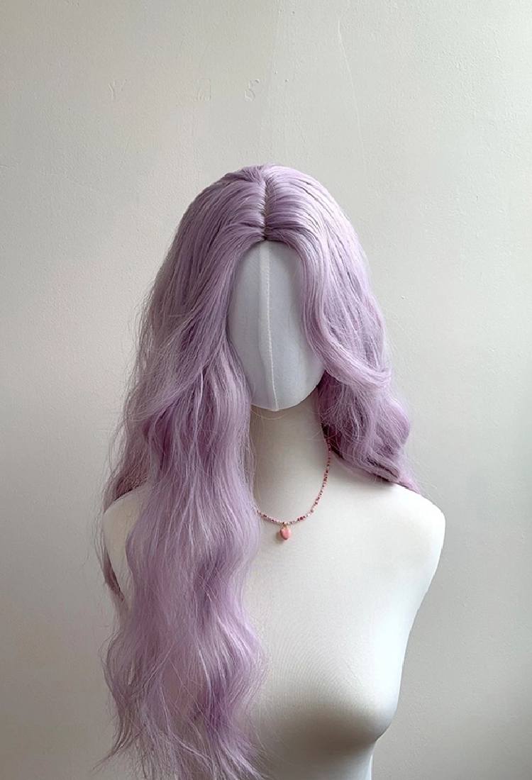 Purple Curly Wig W008