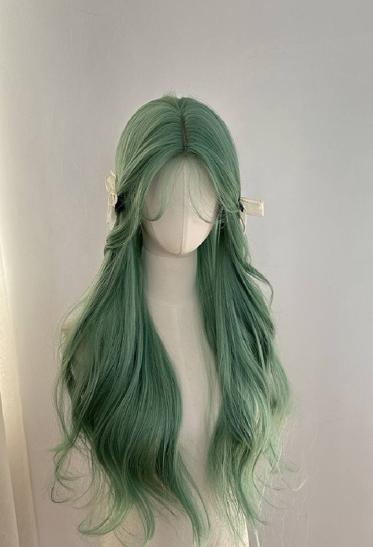 Green Curly Wig W010