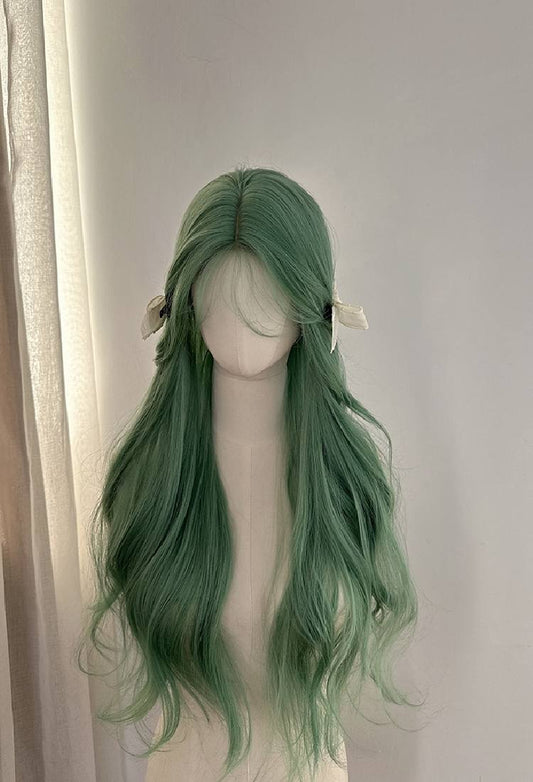 Green Curly Wig W010