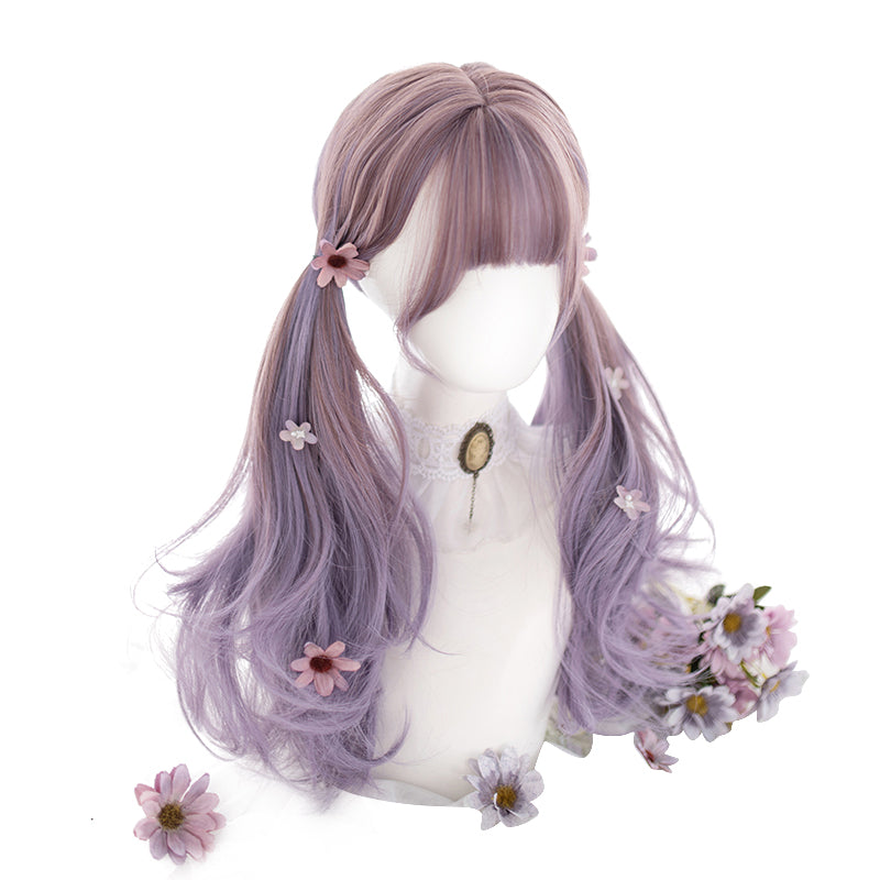 Purple curly wig WS2067