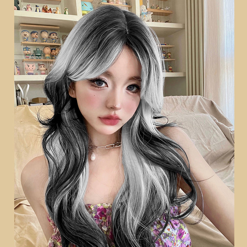 Grey gradient wig W011