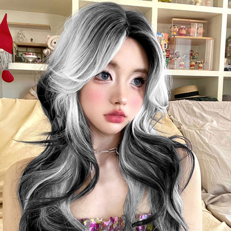 Grey gradient wig W011