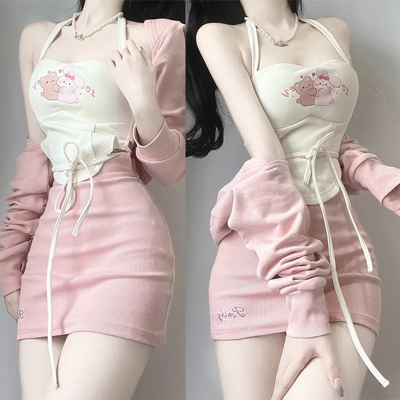 Pink suit H004