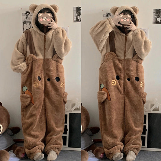 Bear one piece pajamas S022