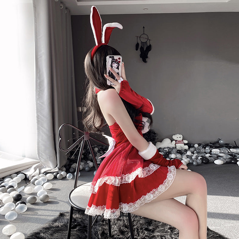 Christmas bunny dress H056