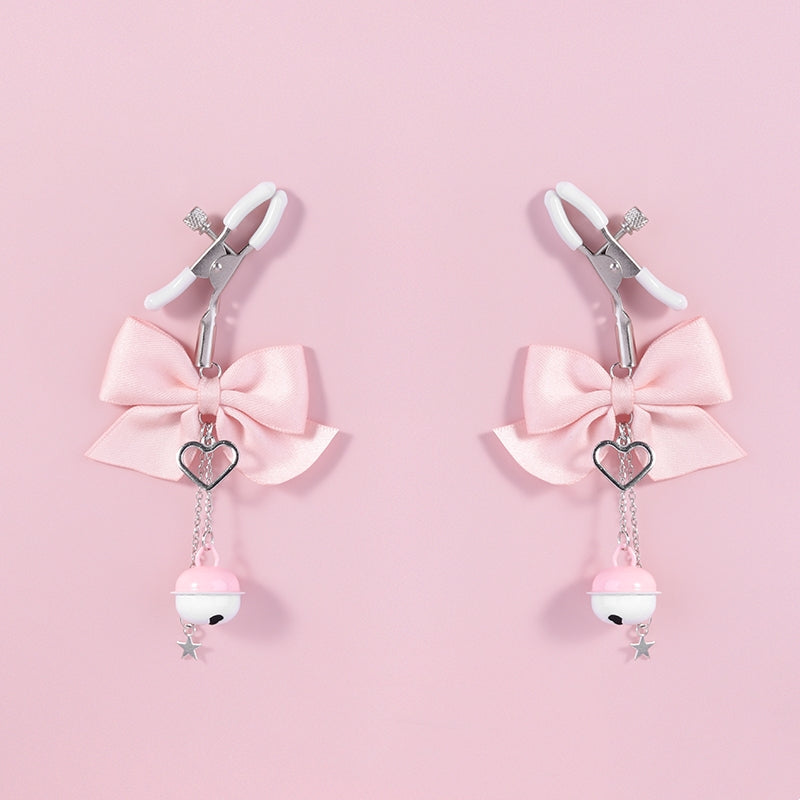 Bow love bell breast clip NC005