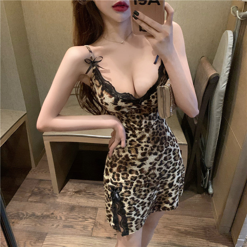 Leopard lace slip dress  SS3122