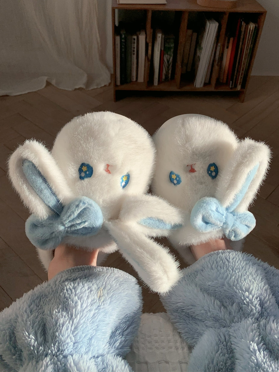 Plush bunny slippers S146