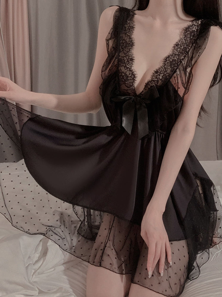 Pearl lace nightgown S074