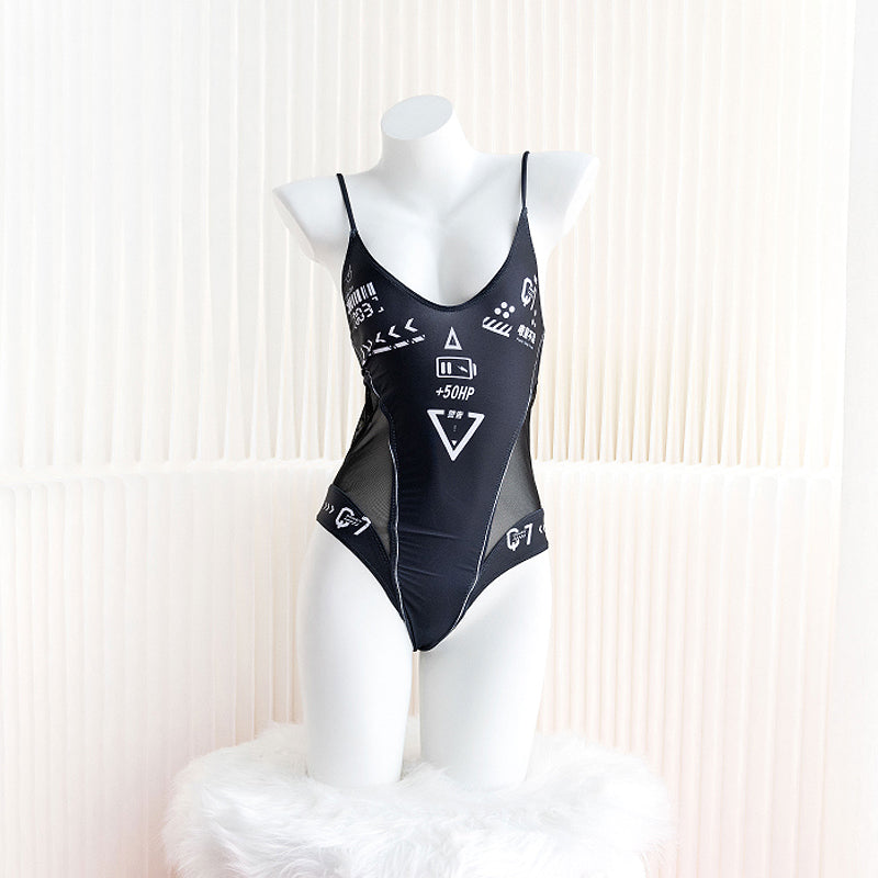 Dark punk swimsuit S425