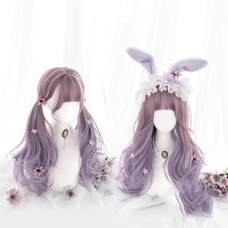 Purple curly wig WS2067