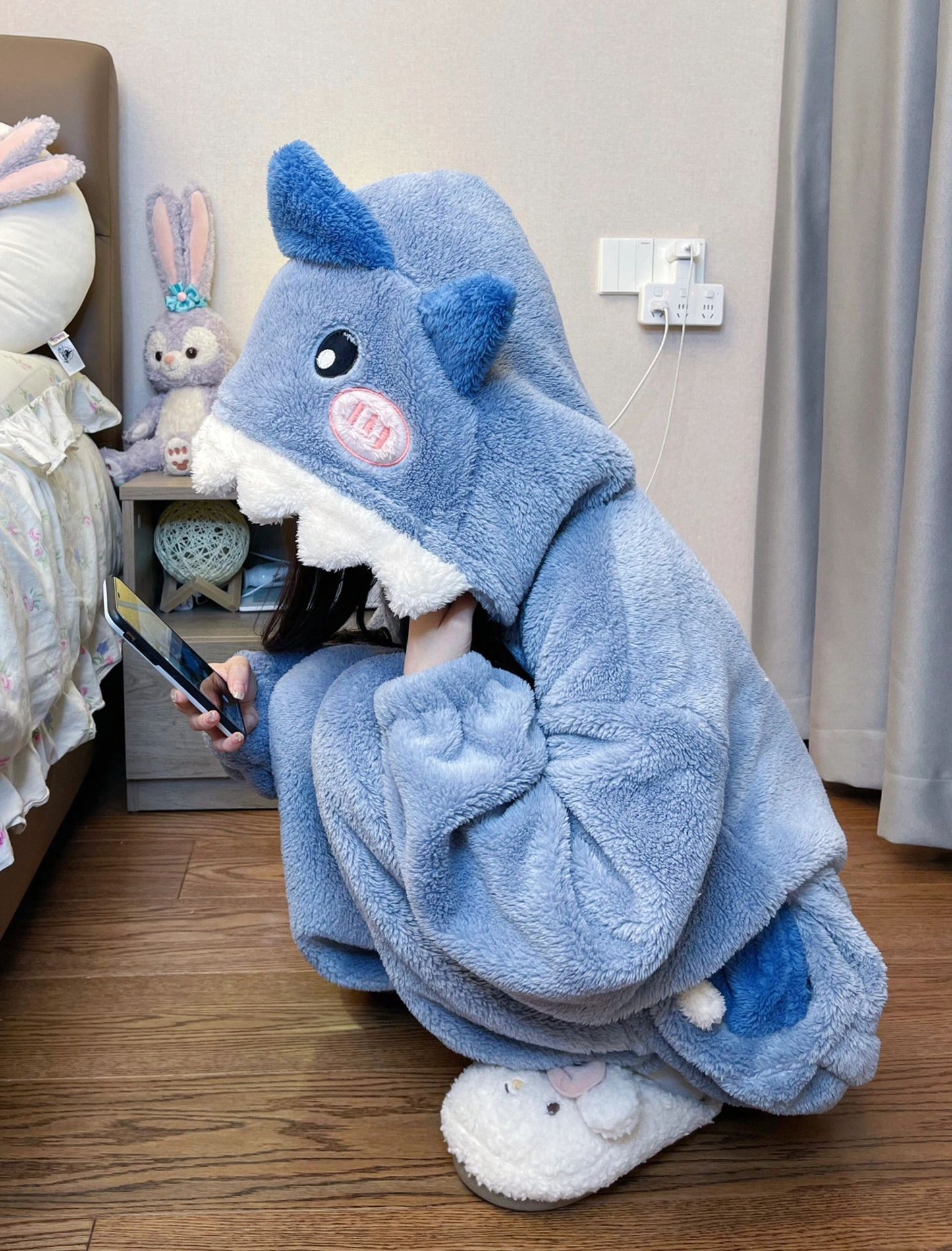 Cute shark onesie pajamas S119