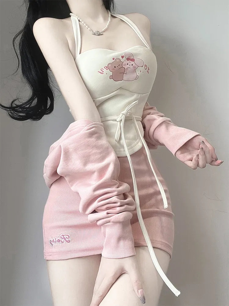 Pink suit H004