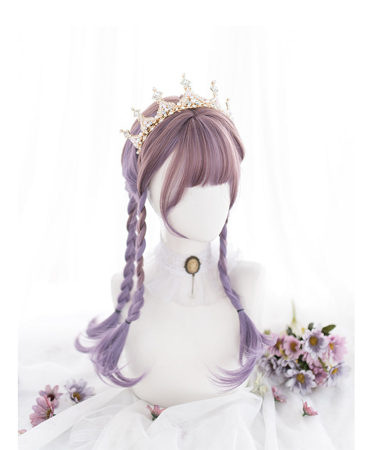 Purple curly wig WS2067