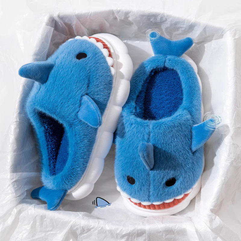 Plush shark slippers S165