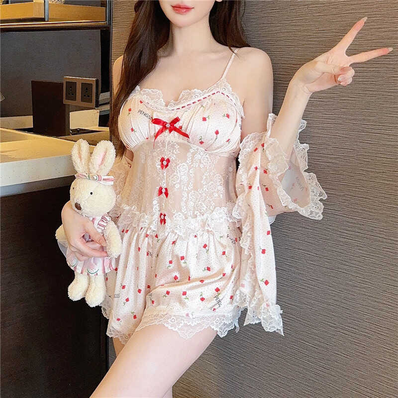 Cherry pajamas two-piece set S391