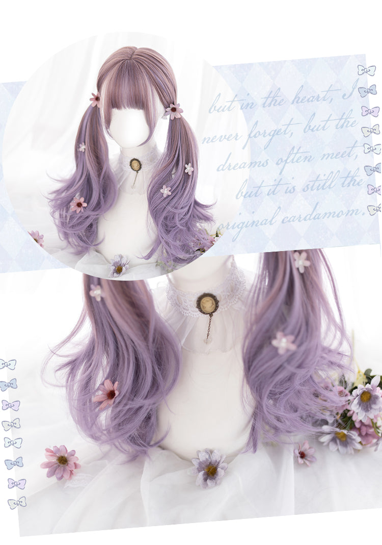 Purple curly wig WS2067