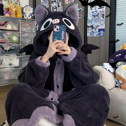 Cartoon bat plush pajamas S005