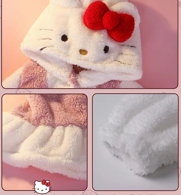 Cartoon cat plush pajamas S003