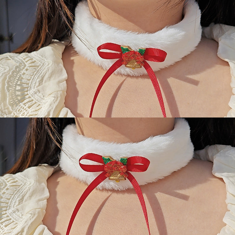 Christmas furry collar H282