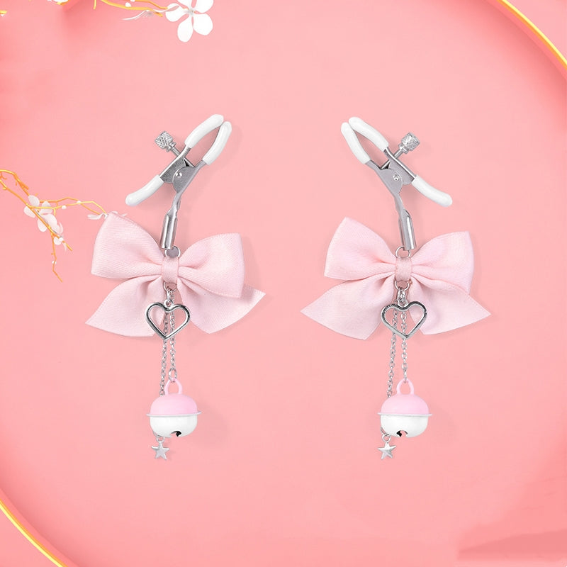 Bow love bell breast clip NC005