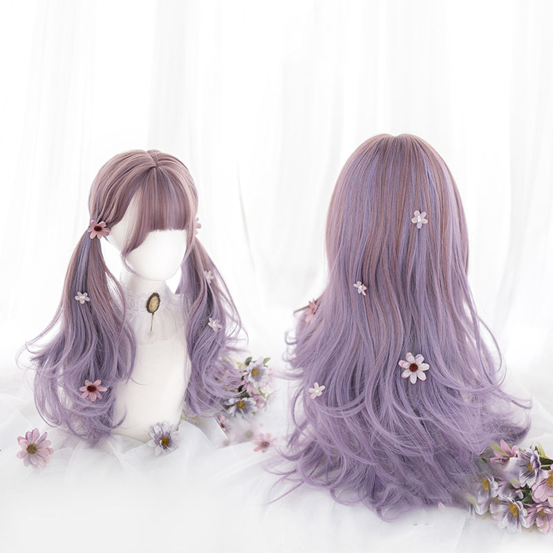 Purple curly wig WS2067