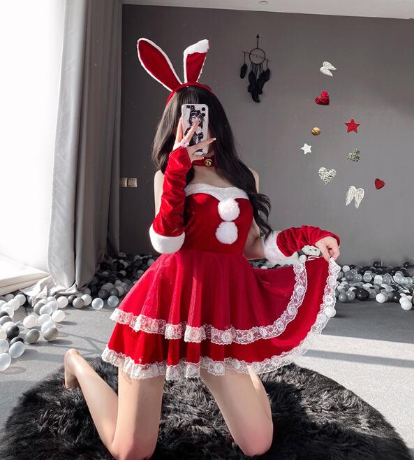 Christmas bunny dress H056