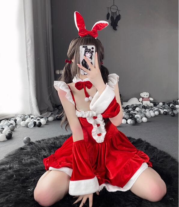 Christmas rabbit dress H057