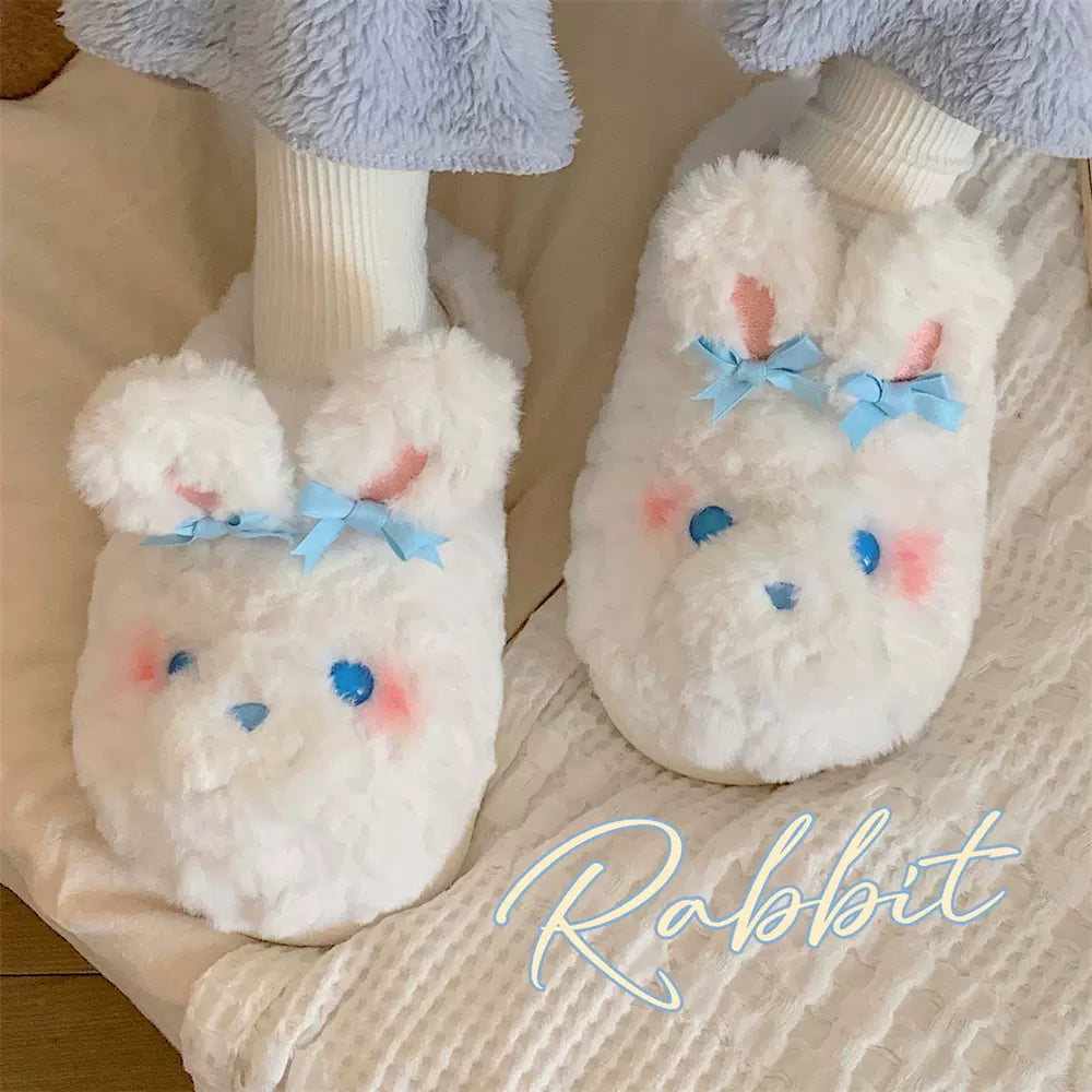 Plush bunny slippers S146