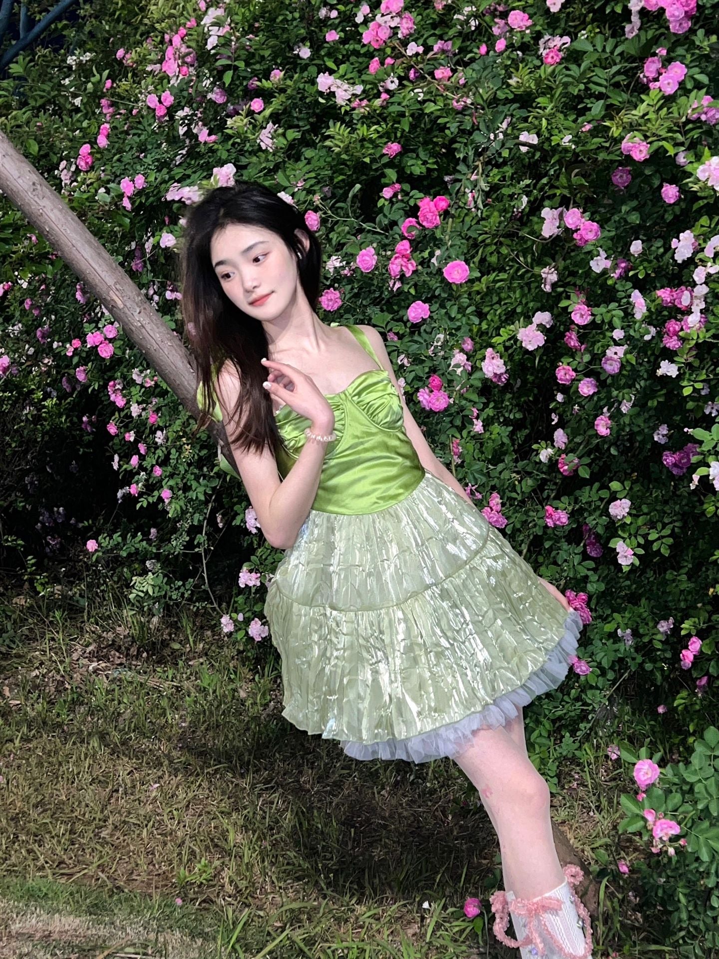 Green Mesh Tutu Skirt  SS3175