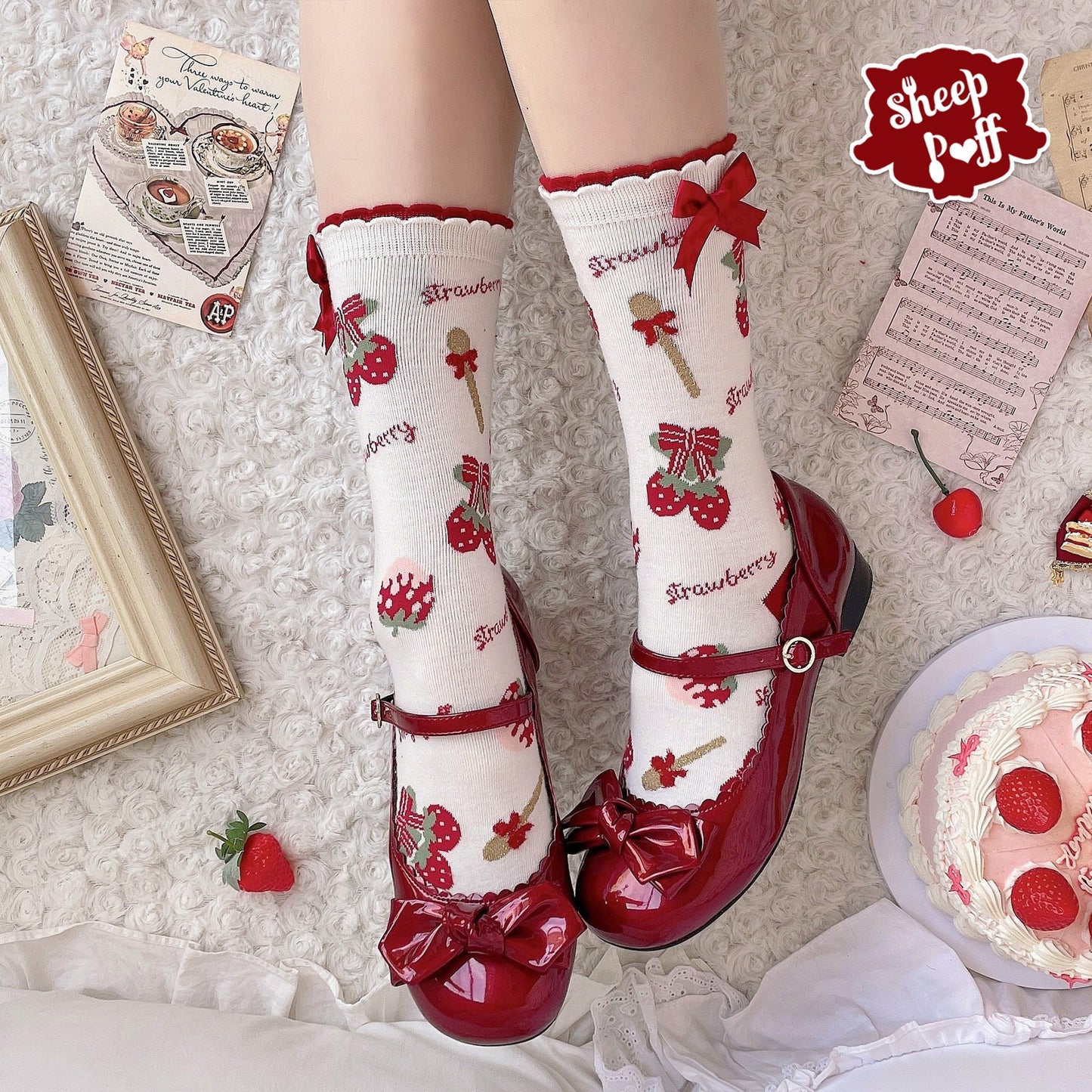 LOLITA STRAWBERRY SOCKS  SS3114