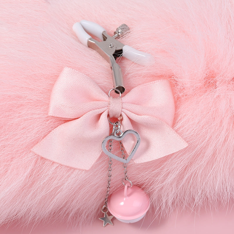 Bow love bell breast clip NC005