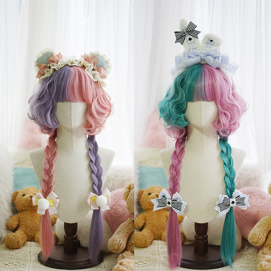 Two-color jellyfish wig W002