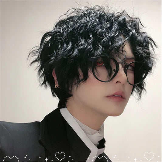 Black Harajuku Short Curly Wig SS2977