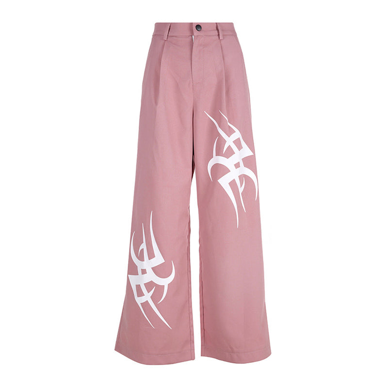 Hip Hop Pink Wide Leg Pants SS2024