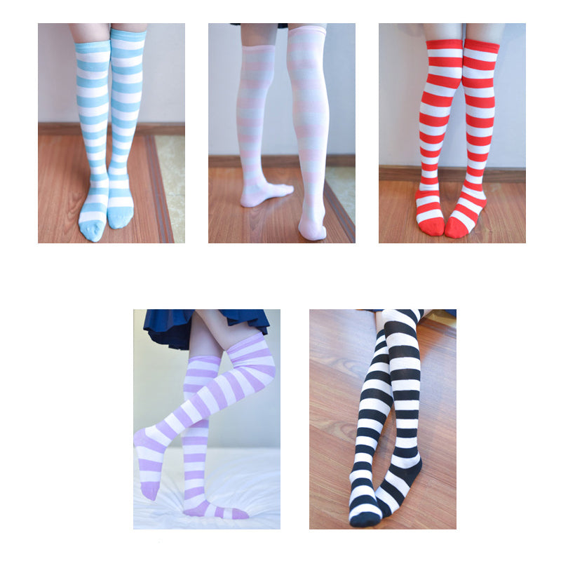 Kawaii Striped Knee Socks SS1049