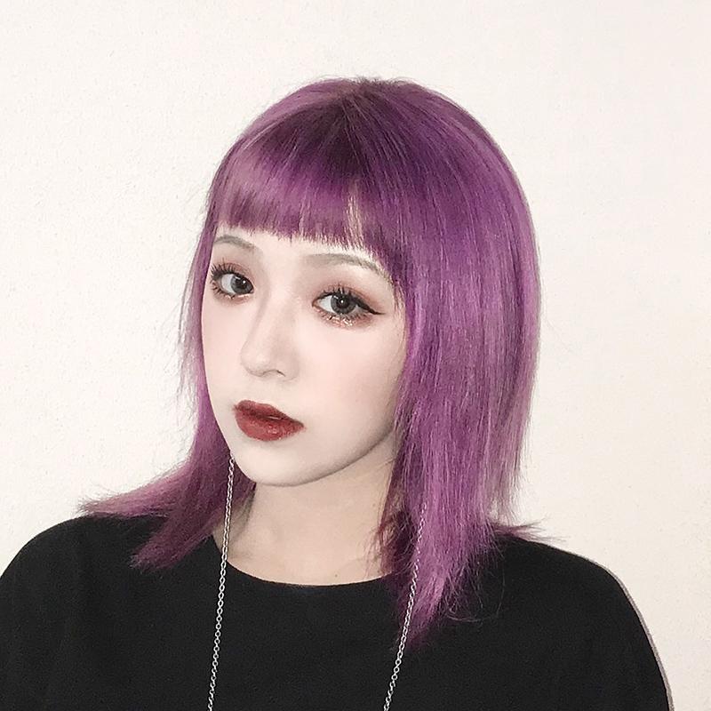 Sweet and lovely purple mid-length wig WS1165