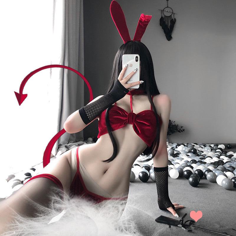 Velvet plush bunny suit SS2318