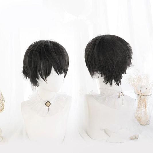 Black Brown Universal Handsome Harajuku Wig WS2071