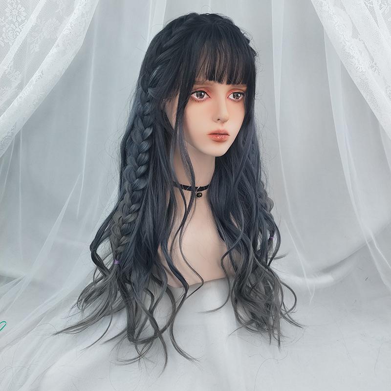 Big wave gradient haze gray lolita wig WS1203