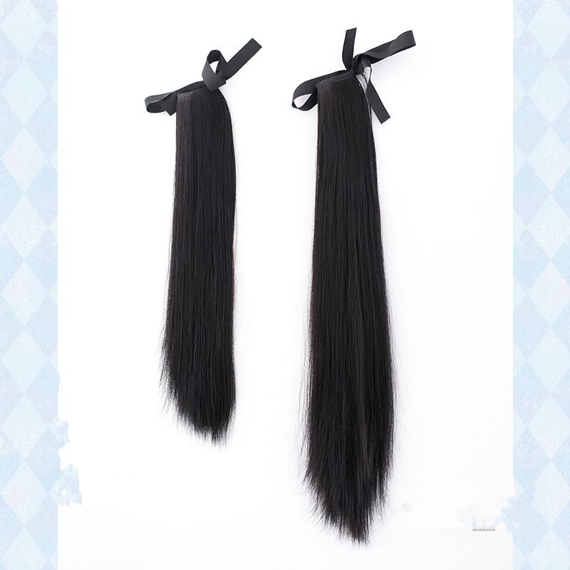 Straight hair loli strappy big wave fake ponytail WS2042