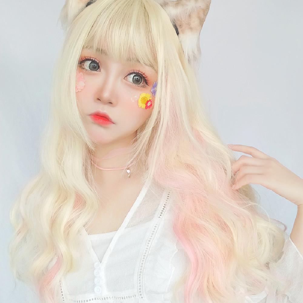 Lolita golden big wave wig WS1351